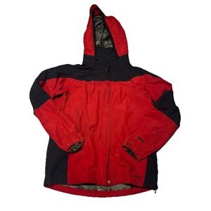 LL Bean OYN69 Red/black Goretex XCR Jacket + Yellow Puffer Women's M